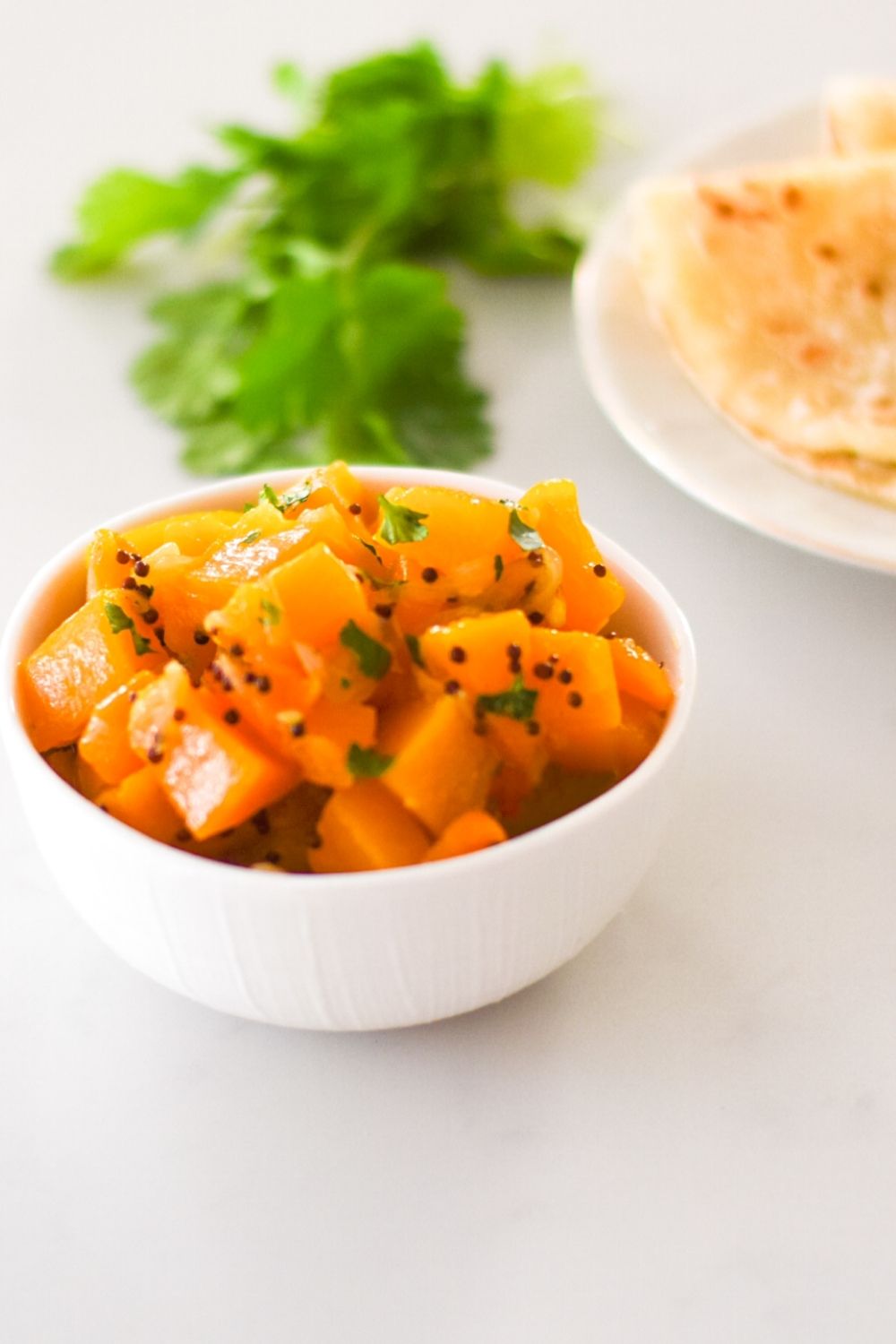 Pumpkin Curry in a white bowl