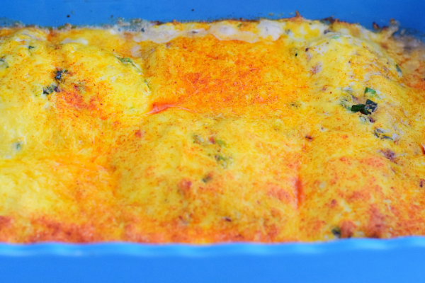 An easy delicious fish bake cooked in a creamy sauce with loads of cheese