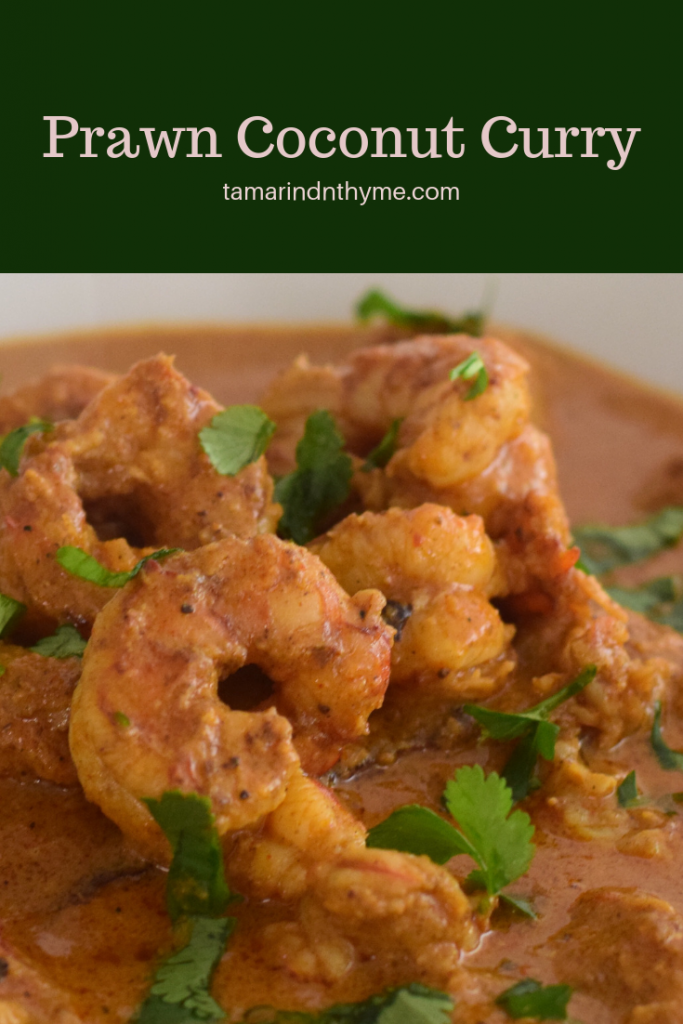 Easy Prawn Curry cooked in a creany cocount sauce