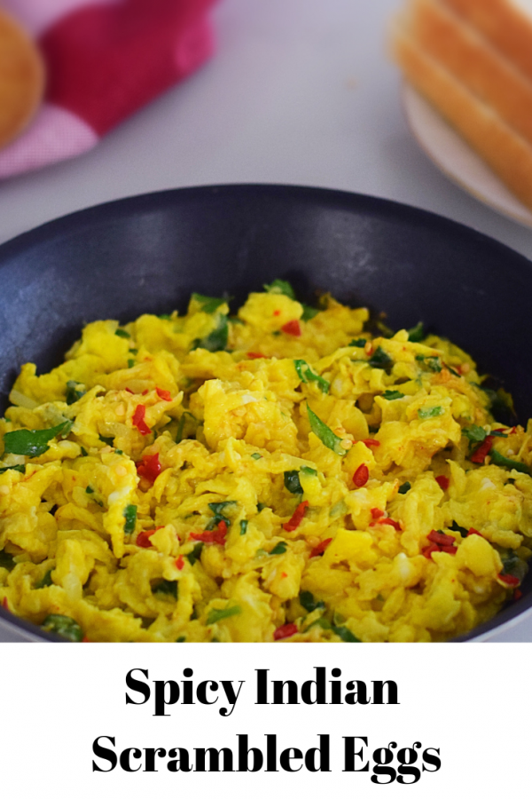 Scrambled eggs made the Indian way