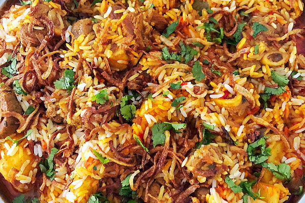 Lamb Pilaf, a combination of lamb curry and rice cooked the south african way