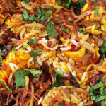 Lamb Pilaf, a combination of lamb curry and rice cooked the south african way