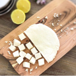 Easy homemade Indian cheese made with milk and lemon juice