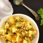 simple Indian cauliflower dish with cumin and cream