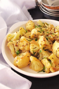 simple Indian cauliflower dish with cumin and cream