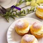 Easy Choux pastry filled with caramel and whipped cream