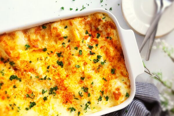 Butternut and Zucchini Lasagna with pesto and white sauce