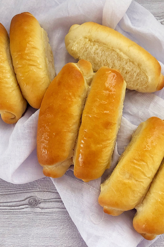 Soft, fluffy and delicious hotdog rolls