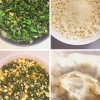 Phyllo pastry stuffed with spinach and loads of cheese