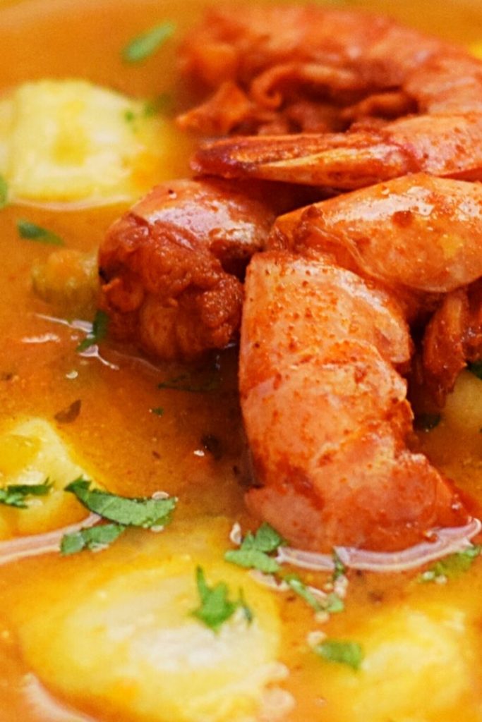 Fish stew made with fresh herbs and a hint of spice