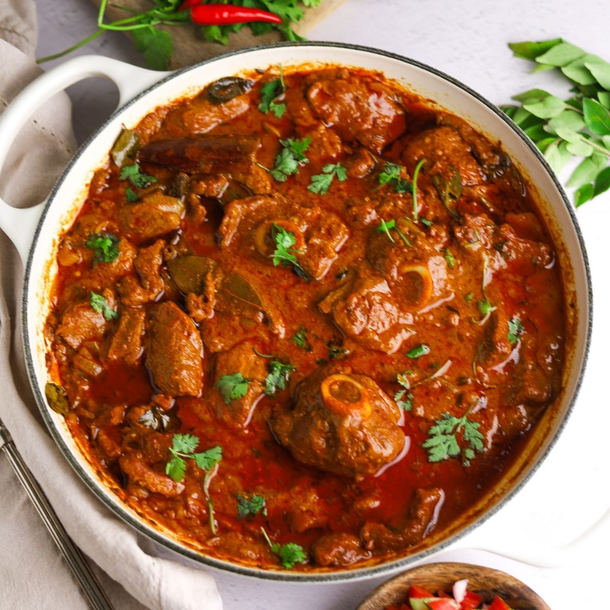 Lamb Kalya with yogurt and cream