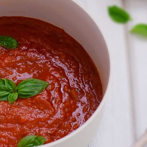 Tomato Sauce for Pasta in a saucepan