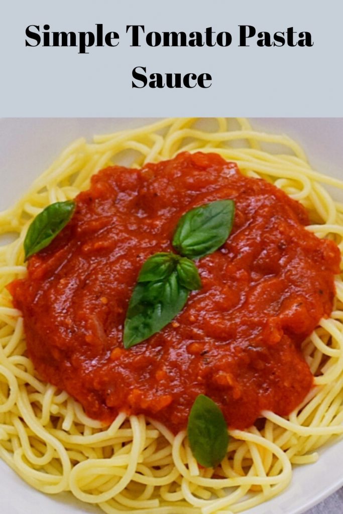 Tomato Sauce on a bed of pasta