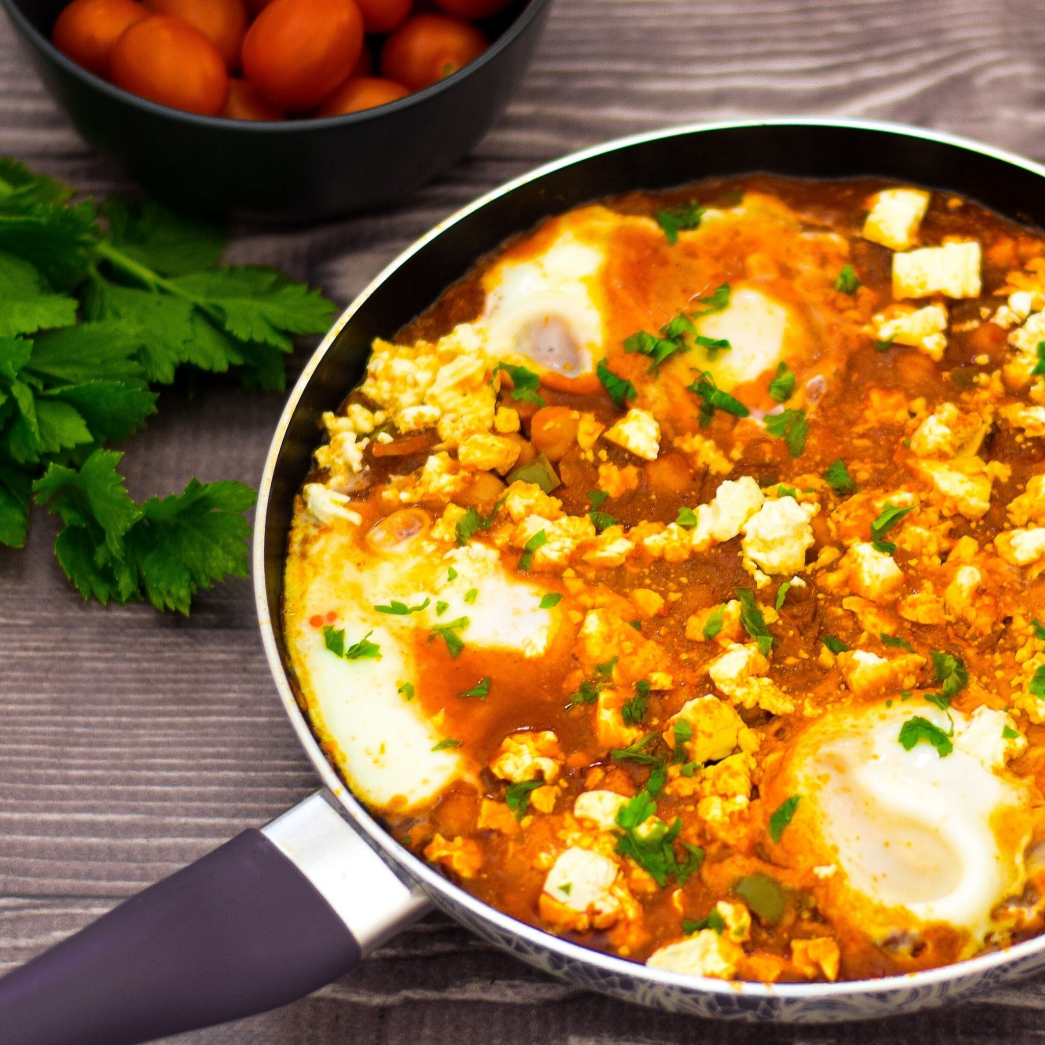 Shakshuka with Chickpea and Feta