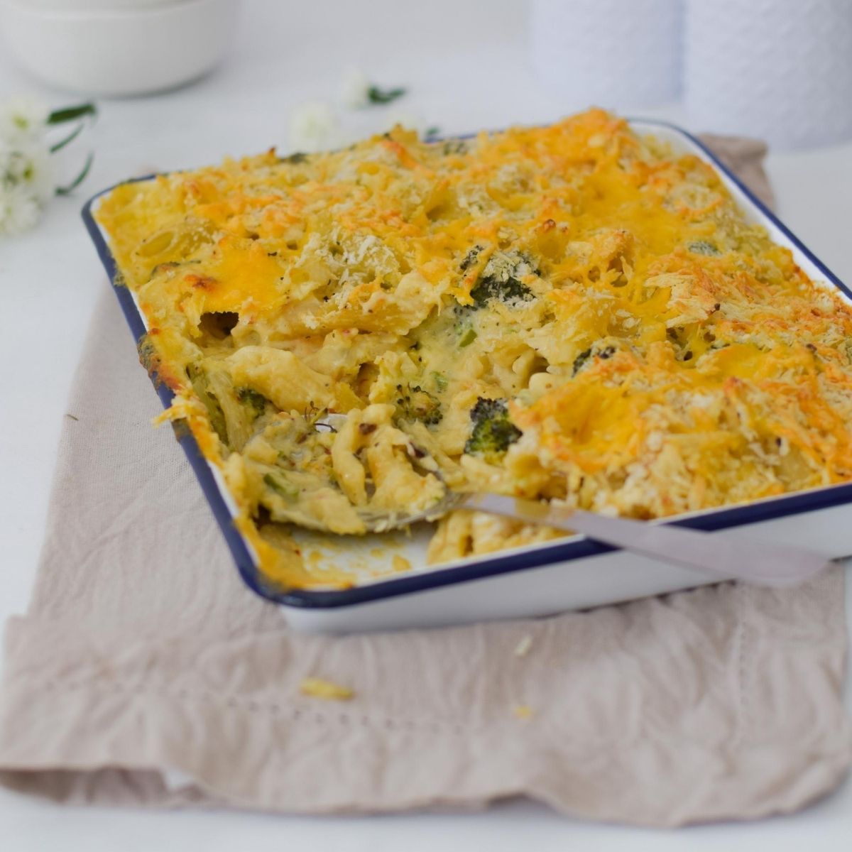 Roasted Brocolli Pasta Bake