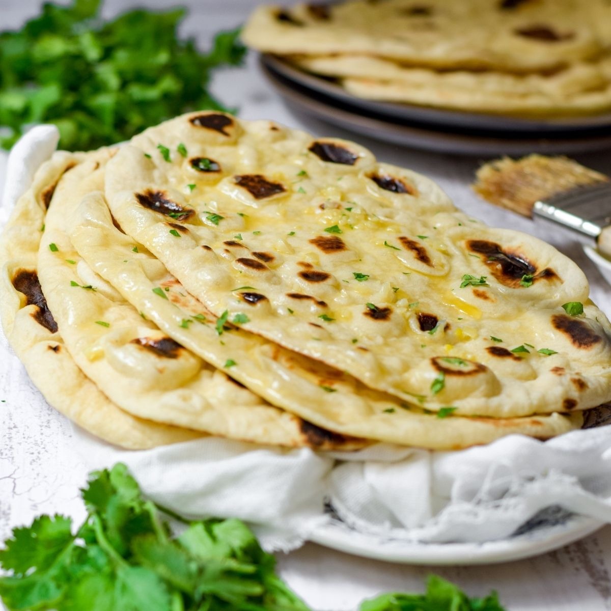 Buttery Garlic Naan Bread