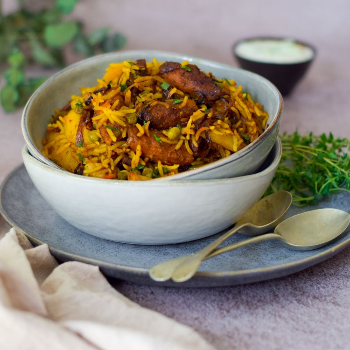 Soya Prawn Pilaf
