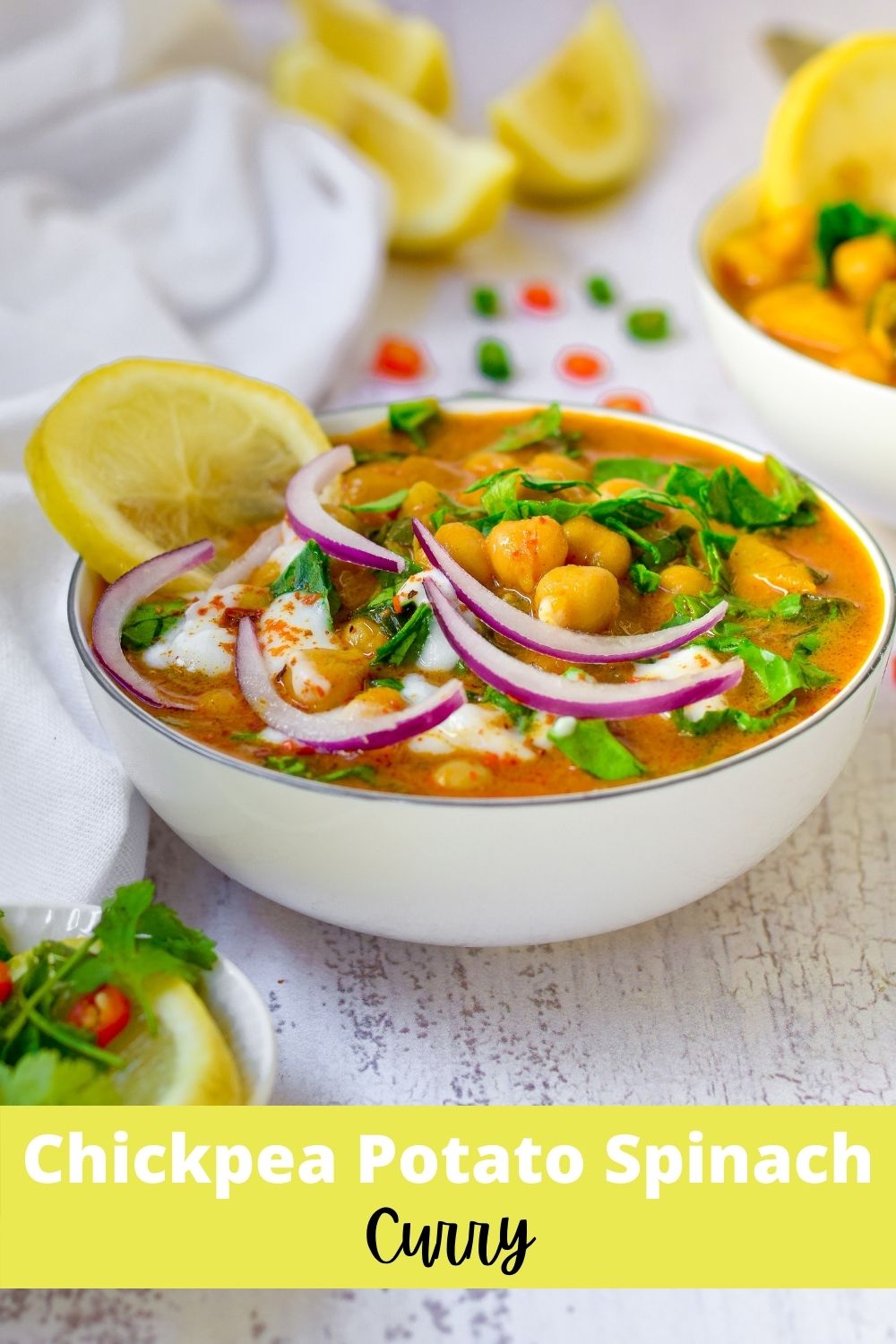 Chickpea Potato Spinach Curry