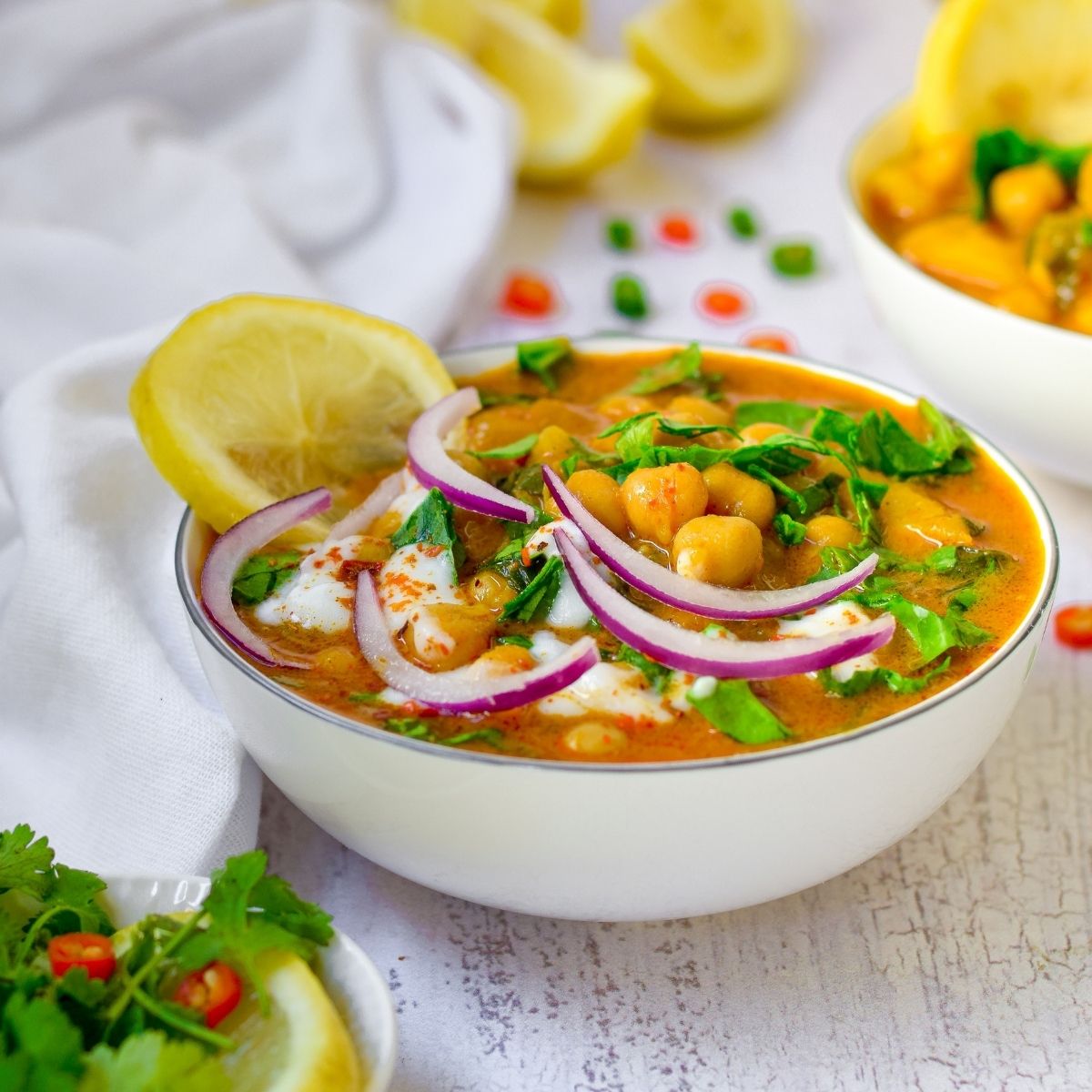 Delicious Chickpea Potato Spinach Curry