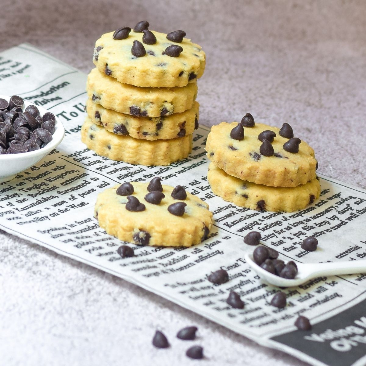 Chocolate Chip Shortbread Cookies