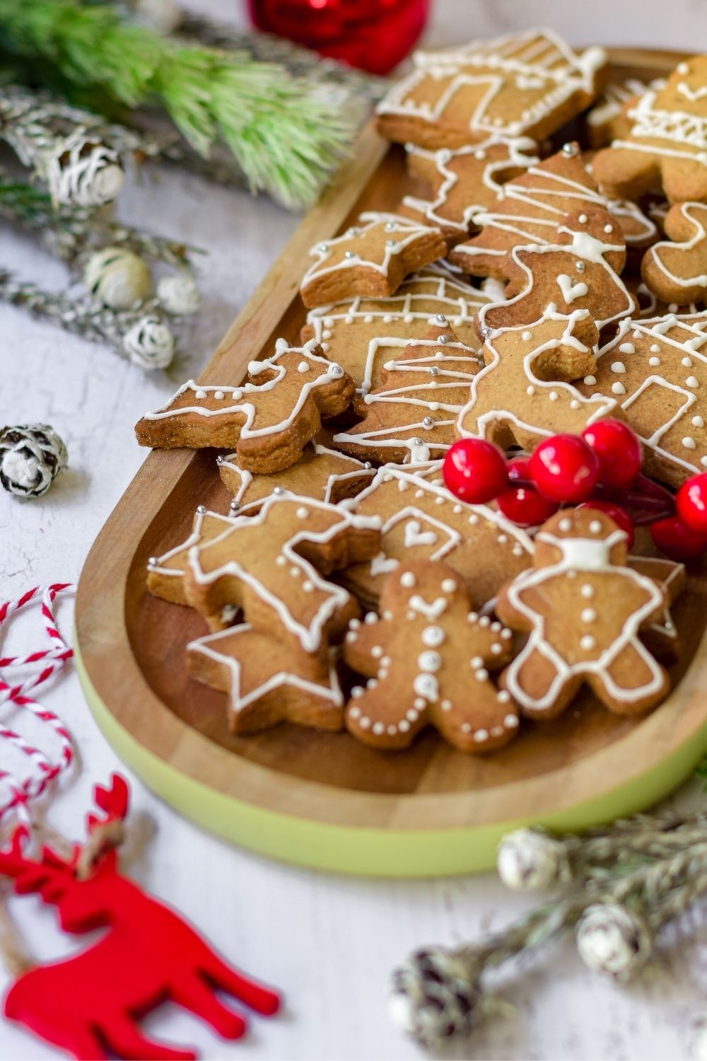 Easy Gingerbread Cookies on a platter