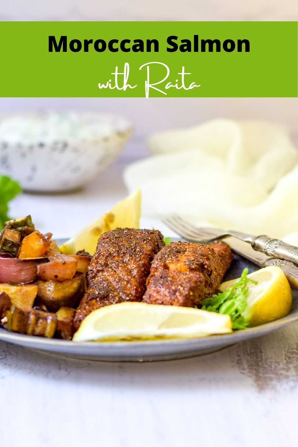 Moroccan Salmon with Raita