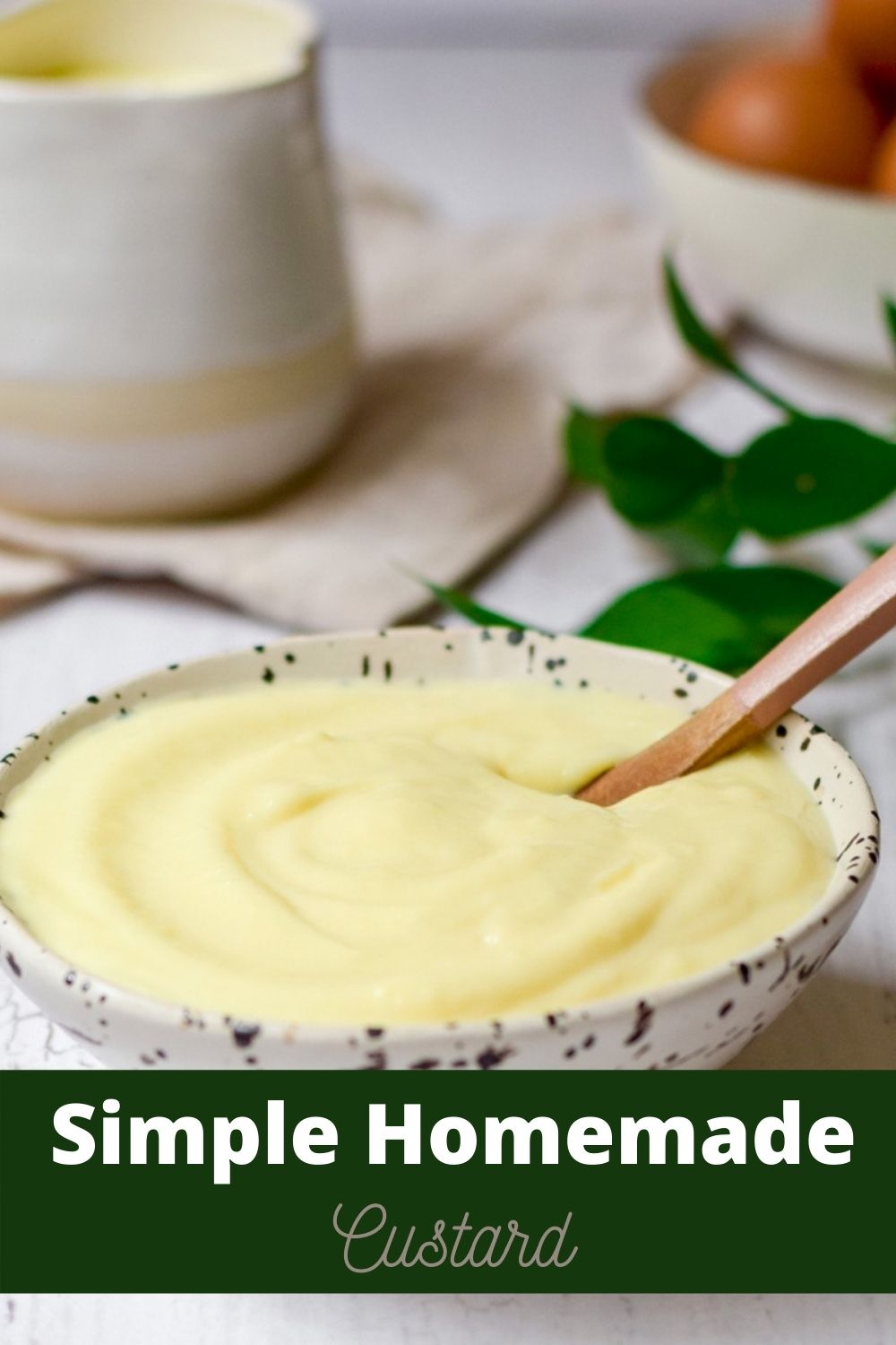 Simple Homemade Custard in a bowl