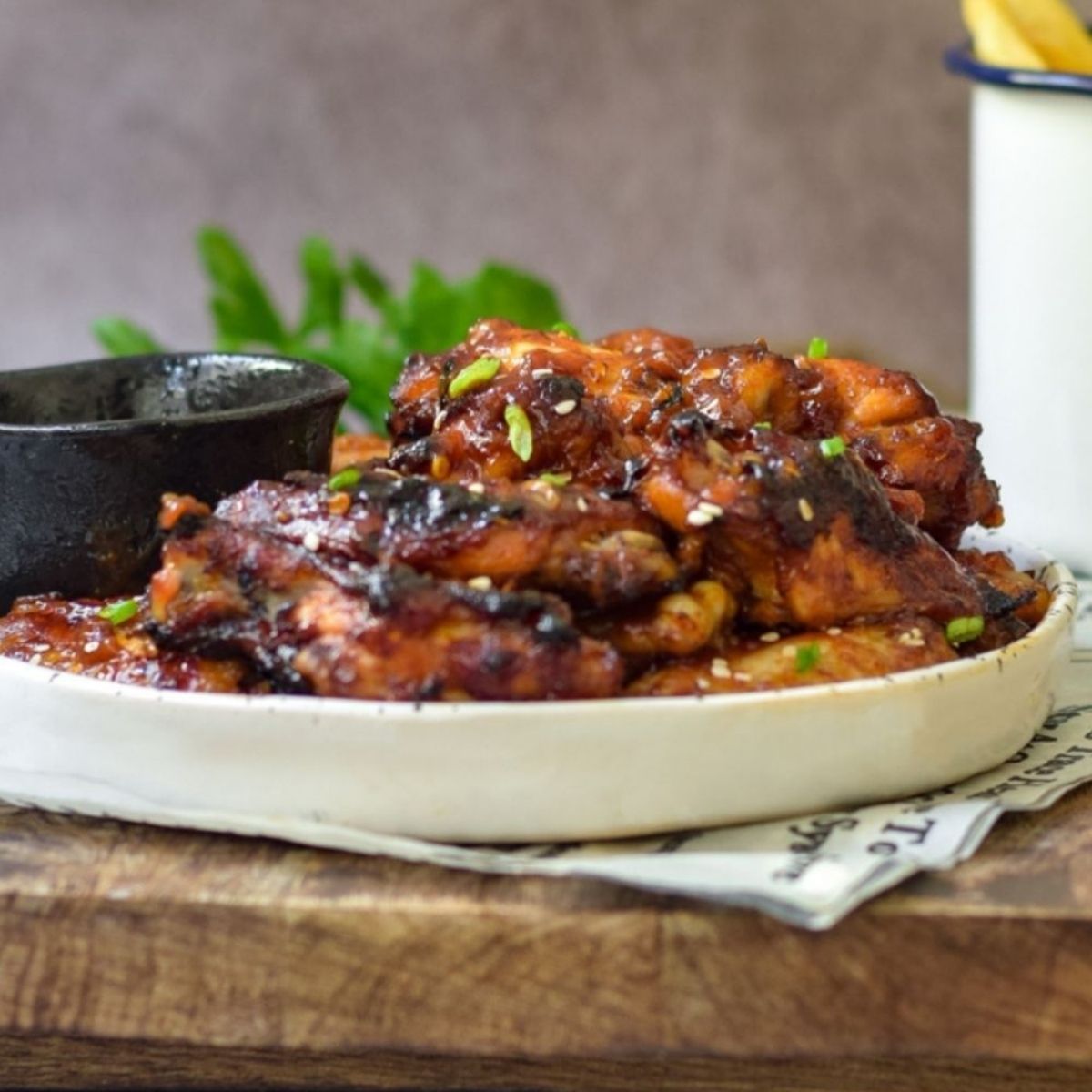 Spicy Sticky Baked Chicken Wings