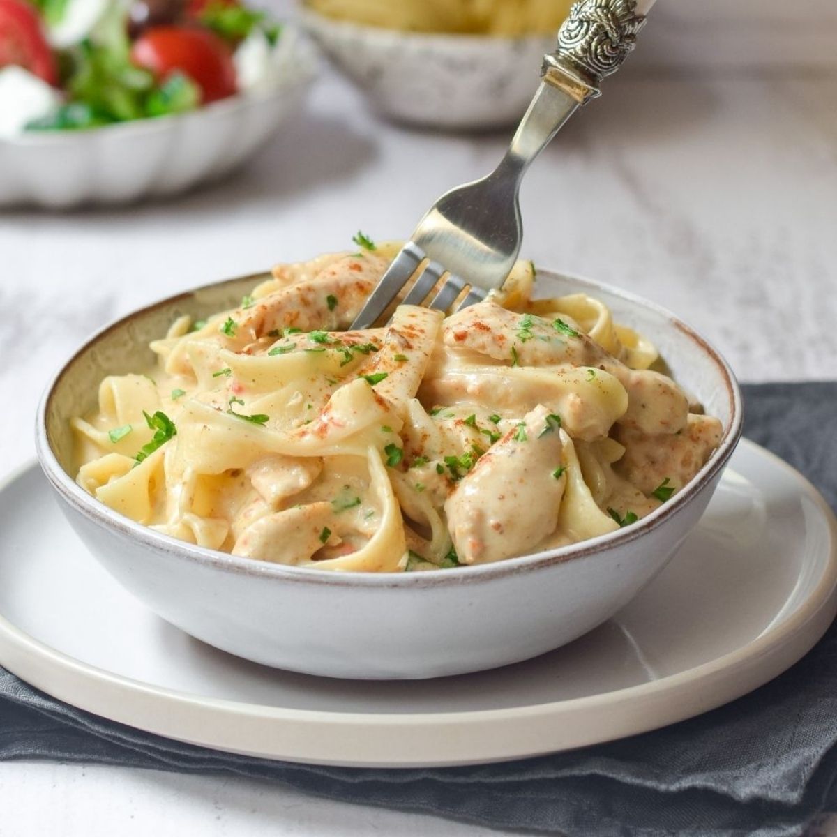Creamy Chilli Garlic Chicken Pasta