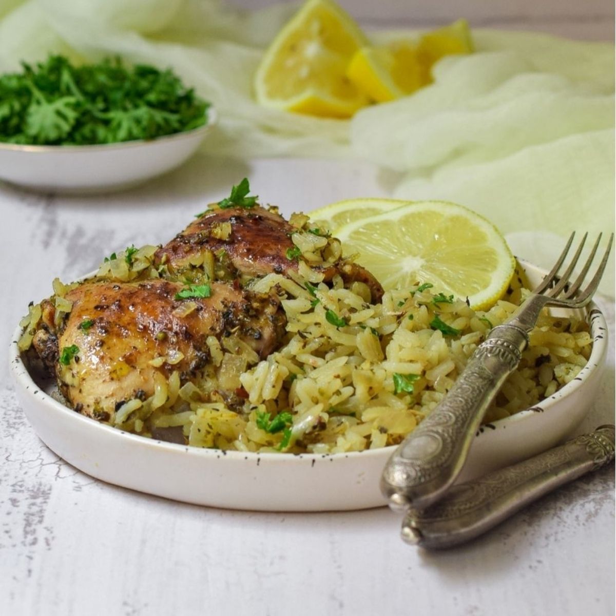 One Pot Lemon Chicken and Rice