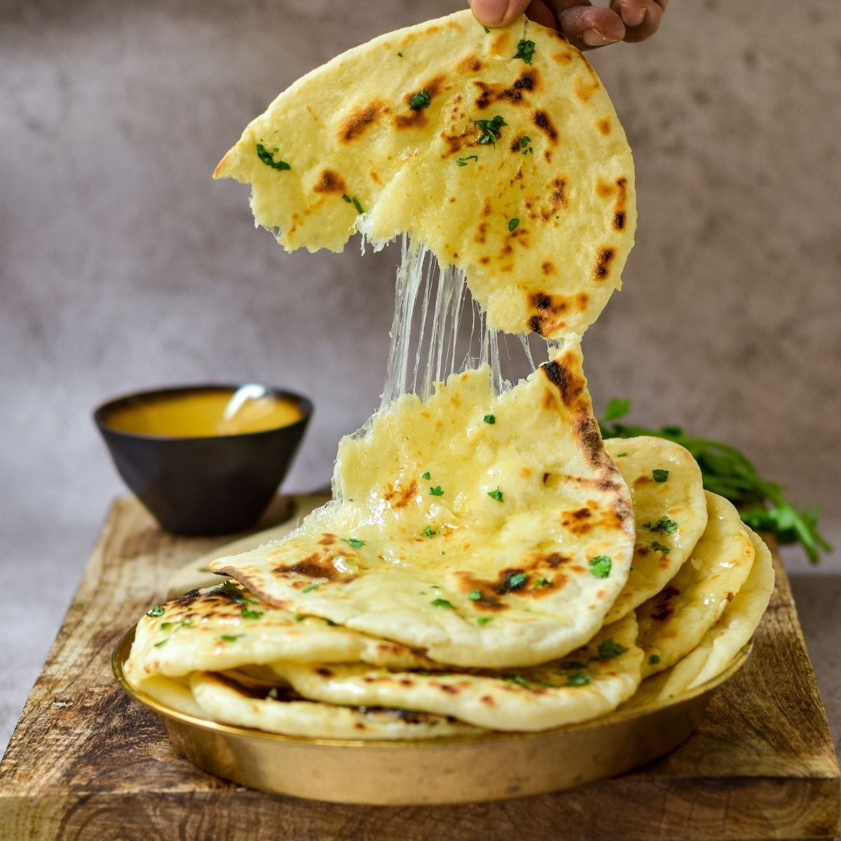 Cheesy Garlic Naan Bread