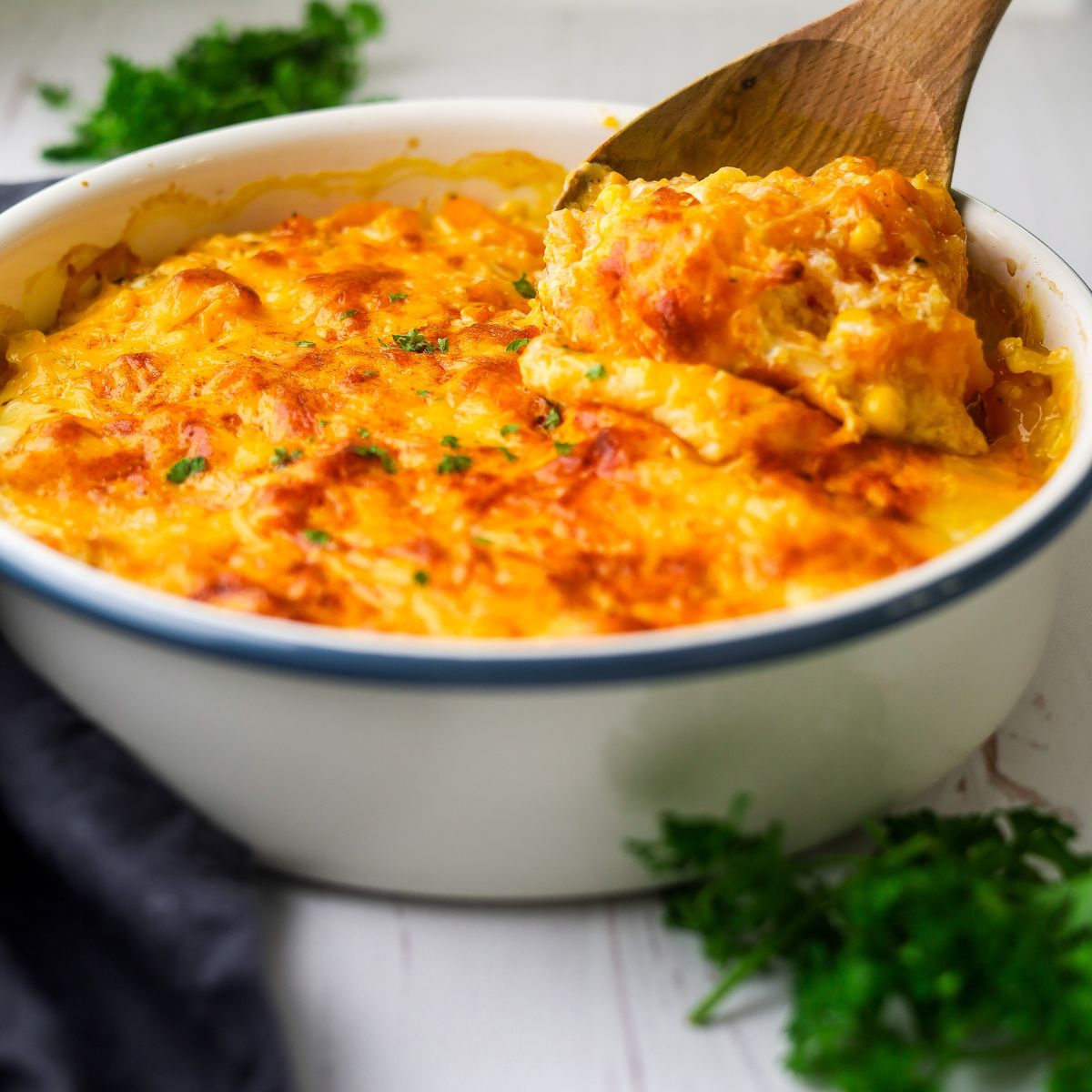 Creamy Butternut and Sweetcorn Bake