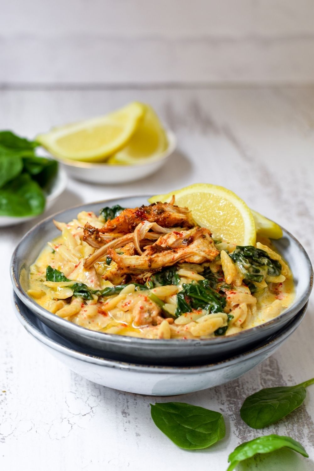 Paprika Lemon Chicken with Orzo