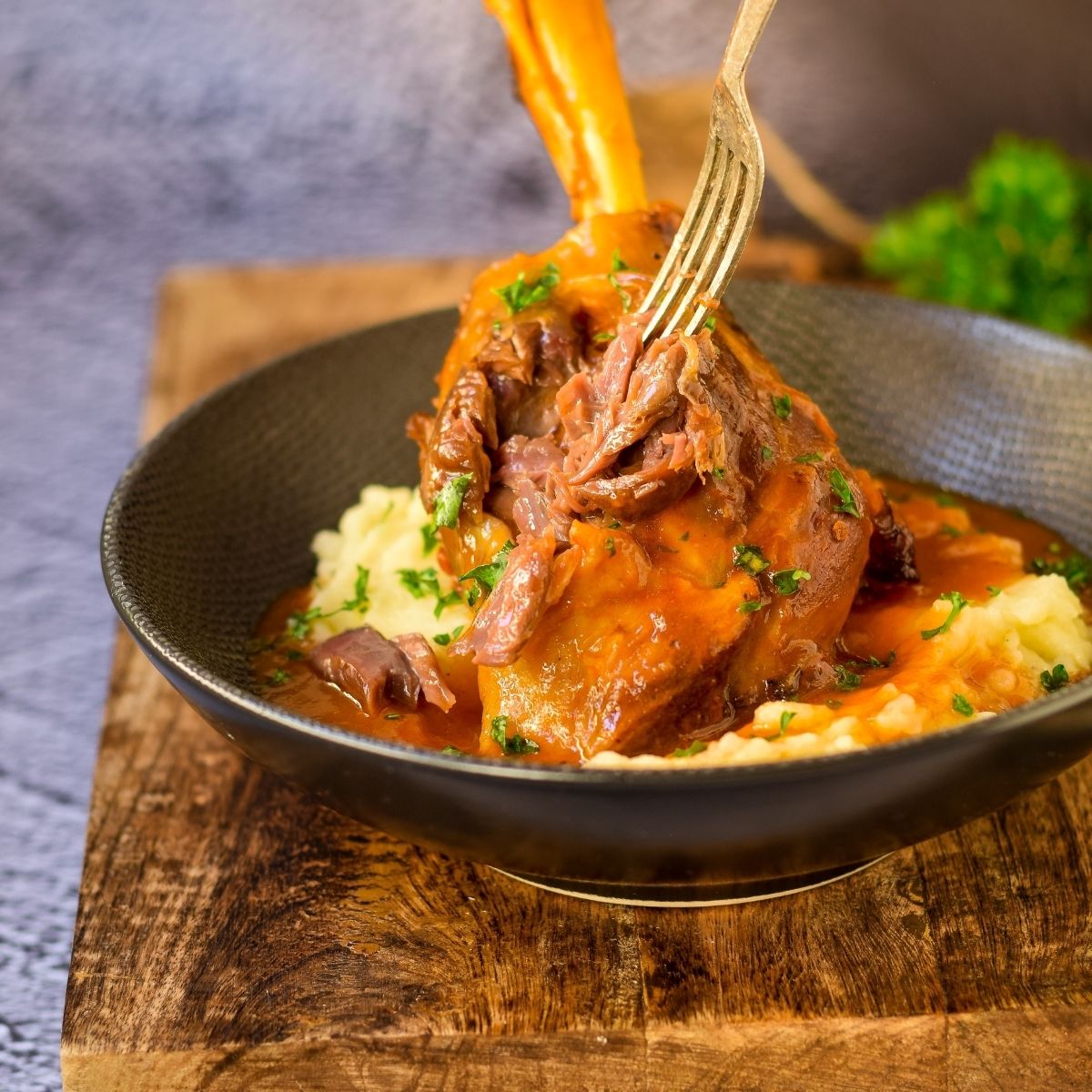 Slow Cooked Lamb Shanks
