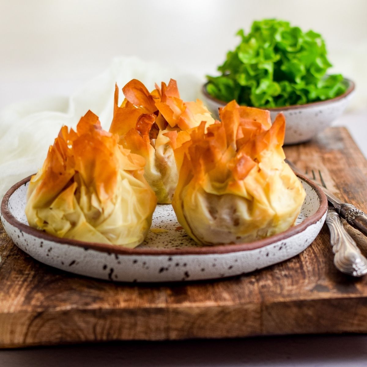 Butter Chicken Phyllo Parcels