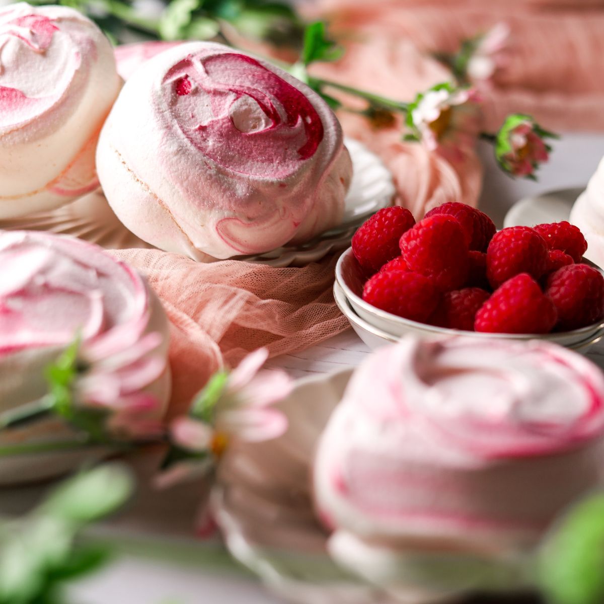 White Chocolate and Raspberry Pavlova