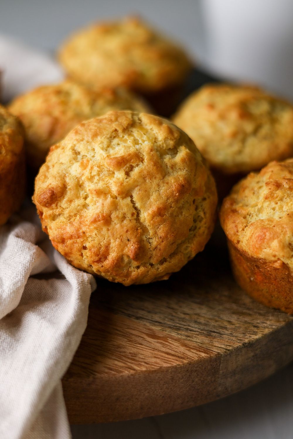 Cheese Muffins on a brown board