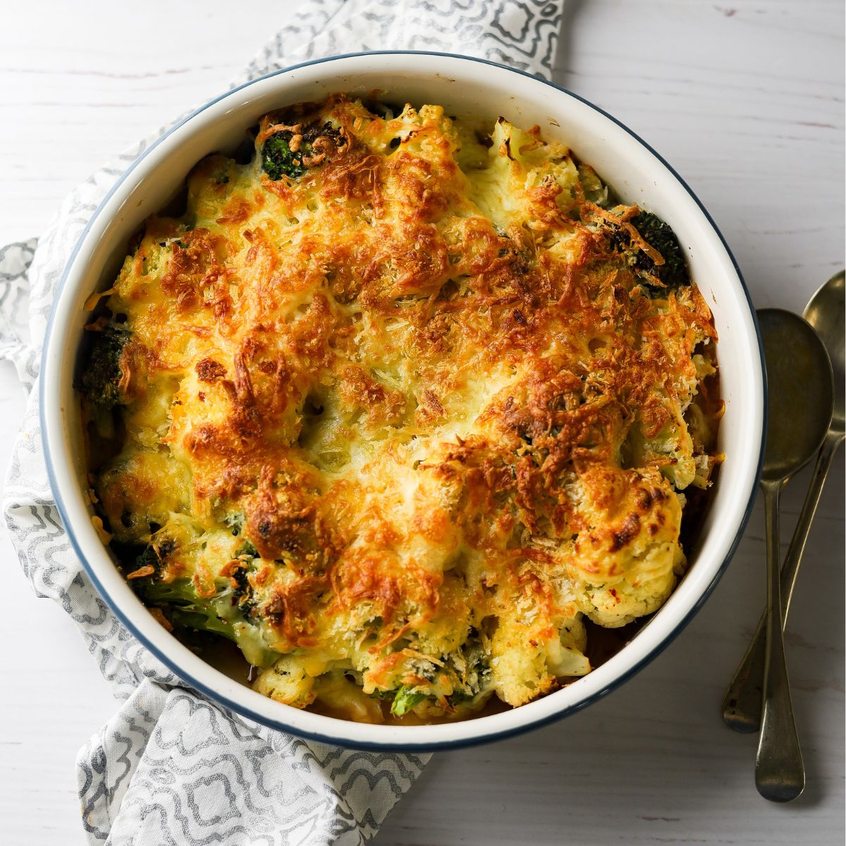 Cauliflower and Broccoli Bake