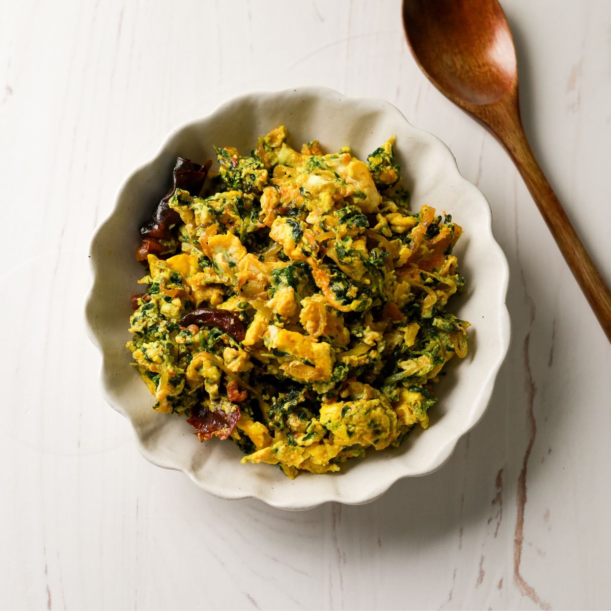 Methi with Eggs